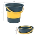thumbnail image 3 of Collapsible Plastic Bucket, Foldable Round Tub, Space Saving Outdoor Waterpot for Garden or Camping, Portable Fishing Water Pail, 1 Pcs, 8.7x7.7", 3 of 9