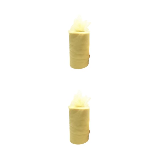 mmirethe Wedding Party Decorations Easy To And Clean Tulle Coil Easy To Ad Clean Tulle Coil For DIY Wedding light yellow 2Set