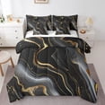 thumbnail image 1 of YST 7 Pcs Comforter Set Full, Gold Black Marble Bed In A Bag With Flat Sheet And Fitted Sheet For Adults, Gold Glitter Abstract Marbling Stone Pattern Bedding Set With Pillowcases & Shams, 1 of 5