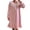Pink, variant on Chbgutlmr Womens Nightgown Winter Flannel Fleece Comfy Warm Pajamas Lace Patchwork Tie Front Ruffle Hem Thick Homewear Dress