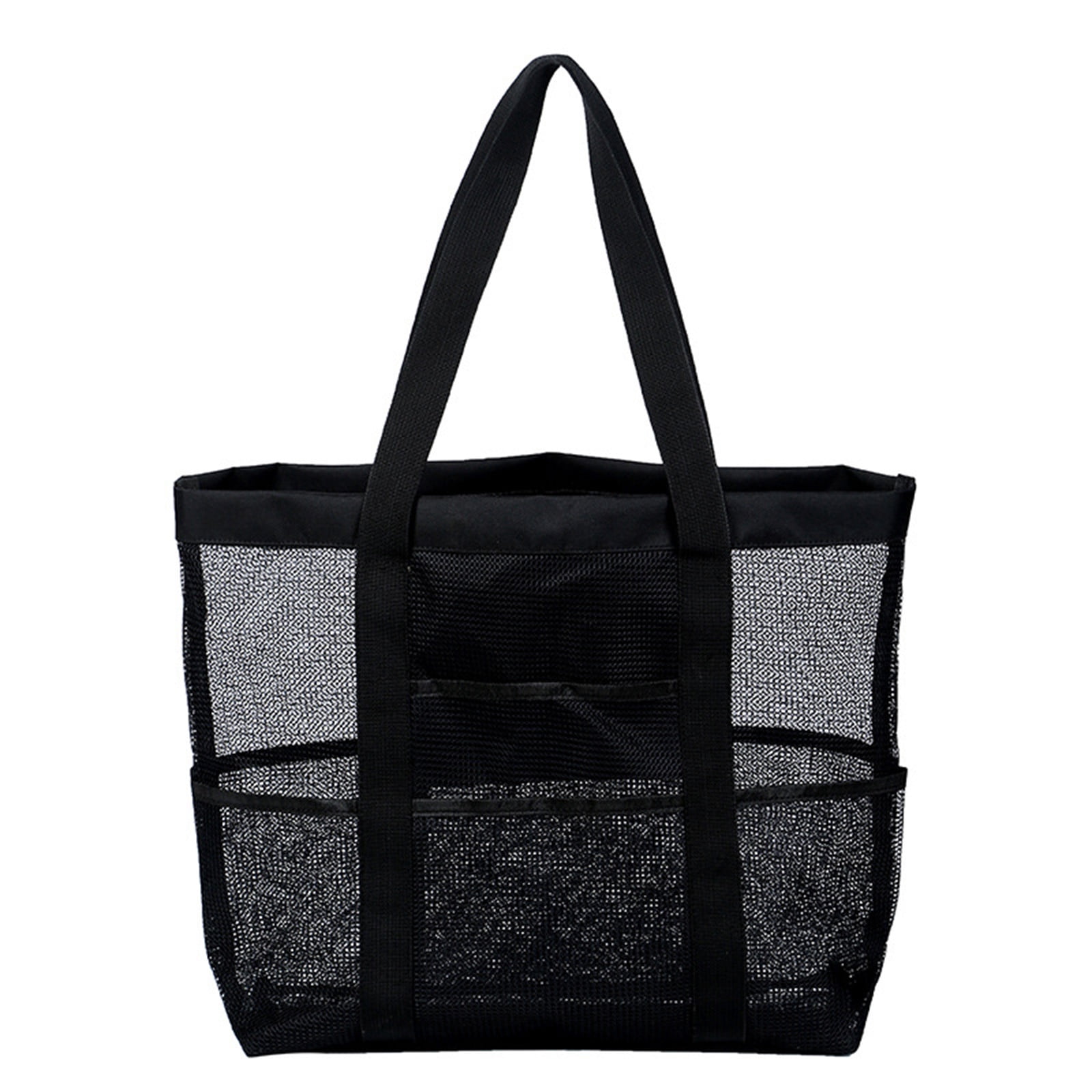 Extra Large Beach Bag with Pockets Beach Bags, Sandproof, Mesh Beach Bag for Swim Pool Bag Beach Tote Bag,Toy Tote Bag,Grocery Storage Net Bag Extra Large Tote Bag for Women