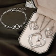 thumbnail image 2 of Love Pendant Earrings Bracelet Accessory Set Love Bracelet for Couples, 2 of 7