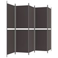 thumbnail image 3 of vidaXL 5-Panel Room Divider Brown 250x180 cm Fabric, 3 of 5