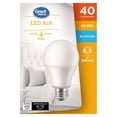 thumbnail image 2 of Great Value 40W A19 Soft White LED bulbs 4-pack, 2 of 3