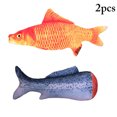 thumbnail image 1 of 2 Pcs Jouet pour Chat Poisson Créatif Queue de Carpe Brochée en Peluche Herbe à Chat Toy Cat Jouet à Mâcher, 1 of 10