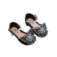 thumbnail image 2 of LSLJS Girls' Sandals Bow Princess Shoes Baby Soft Sole Bright Diamond Dance Performance Shoes, Girl's Sandals, 2 of 6