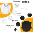 thumbnail image 2 of Blouse Dickie Blanche Factice Détachable Col Factice pour Femmes Accessoire Élégant Pièce de Superposition, 2 of 14