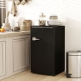 thumbnail image 2 of HOMCOM Mini-Frigo Rétro de 3,1 Pi3 avec Thermostat Réglable, Noir, 2 of 10
