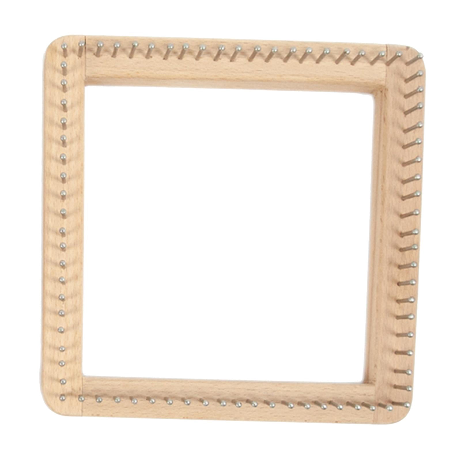 yuksok Durable Knitting Loom Handcrafts Wood Board Weaving DIY Needlework Crochet Tools 20x20cm