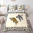 thumbnail image 1 of Erosebridal Ensembles de Literie Jungle Léopard Format Simple, Accessoires de Literie à Imprimé Animal 3D, Déco de Chambre Faune, Réversible 7 Pcs, 1 of 1