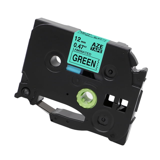 Hi,Fancy 12mm Label Tapes Waterproof Oil Resistant Carbon Ribbon Replacement for Brother P-Touch Printer Tze231, Green