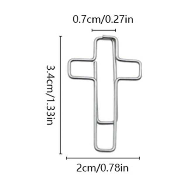 Coloured Paper Clips, Cross-Shaped Fasteners, Decorative Binder Clips with Vibrant Colours, Cute Stationery for Office, School, and Home, 50-Piece Set
