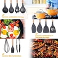 thumbnail image 4 of Non-Stick Silicone Kitchen Utensil Set, Scratch Resistant Tools With Integrated Stainless Steel Core, Wooden Handles for Safe Grip, Odorless & Bpa Free Cooking Gadgets (12 PCS), 4 of 5