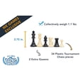 thumbnail image 3 of Ensemble Complet d'Échecs de Tournoi - Pièces en Plastique - Plateau Enroulable - Sac en Toile, 3 of 8