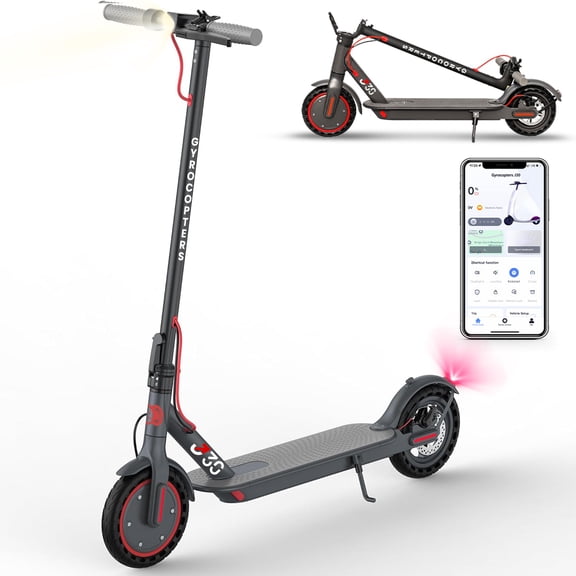 Gyrocopters J30 Electric Scooter (2026 Model) for Adults & Teens with App | UL2272 Certified | 31 km/h speed | 30 km Range | Powerful 350W Motor | 265 lbs Load capacity | Smart Anti Theft Lock