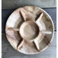 thumbnail image 4 of 10”or12” Round compartment Platter|Bio Mart Leaf Plate|100% Natural|Eco-friendly|Heavy Duty & Re-usable Backyard Compostable|Disposable|Biodegradable|Theme Party, Wedding|Pack of 10, 50 or 100, 4 of 6