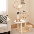 thumbnail image 2 of Gymax 4-in-1 Building Block Cat Tree w/ Space Capsule Nest Padded Platform Hanging Toy, 2 of 10