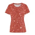 thumbnail image 4 of Plebaso T-Shirts de Mode pour Femmes à Imprimé Scintillant, Manches Courtes, T-Shirts Graphiques, Hauts Décontractés à Col Rond, 4 of 4