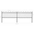 thumbnail image 4 of vidaXL Garden Fence with Hoop Top Steel 3.4x0.8 m Black, 4 of 4