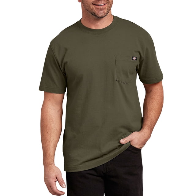 Dickies T-Shirt à Manches Courtes pour Homme, Col Ras du Cou, Épais, TG, Vert Militaire