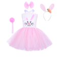 thumbnail image 2 of TIMIFIS Tenue de Pâques pour Filles, Robes de Pâques pour Filles, Robe de Princesse pour Tout-Petits, Robe d'Été Dos Nu avec Bandeau, Col, Queue pour 9 Ans, 2 of 8