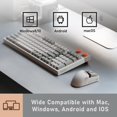 thumbnail image 2 of LOFREE Touch PBT Wireless Mouse with USB Receiver, Bluetooth, Wired Connection, Rechargeable, 4000 DPI with OLED Screen Compatible with Glass Surface, 2 of 8