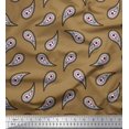 thumbnail image 2 of Soimoi Brown Poly Georgette Fabric Floral & Paisley Print Fabric by the Yard 52 Inch Wide, 2 of 3