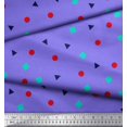 thumbnail image 2 of Soimoi Modal Satin Fabric Square,Dot & Triangle Geometric Decor Fabric Printed Yard 42 Inch Wide, 2 of 3