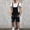 Black, variant on EGNMCR Mens Shorts Men Casual Fashion Solid Breast Pocket Ripped Shorts Straight Type Overalls Gifts for Men