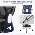 thumbnail image 4 of EDTara Ergonomic Mesh Office Chair with Adjustable 3D Armrests, High Back Desk Computer Chair with Retractable Footrest Wheels – Comfortable Swivel Task Chair for Office & Home(Black), 4 of 7