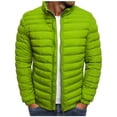 thumbnail image 1 of Mens Solid Color Jacket Cotton Padded Jacket Fashion Cotton Padded Jacket Mens Warm Cotton Padded Jacket, 1 of 9
