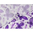 thumbnail image 5 of oneOone Velvet Purple Fabric Insect & Floral Feather Craft Projects Decor Fabric Printed By The Yard 58 Inch Wide, 5 of 5