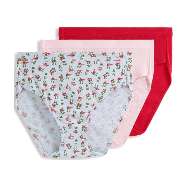 Jockey Femmes 100 % Coton Elance Respirant Coupe Française - Lot de 3