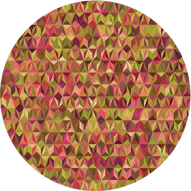 Ahgly Tapis Rond Lavable en Machine Intérieur Transitionnel Orange Or, 4 Pieds Rond