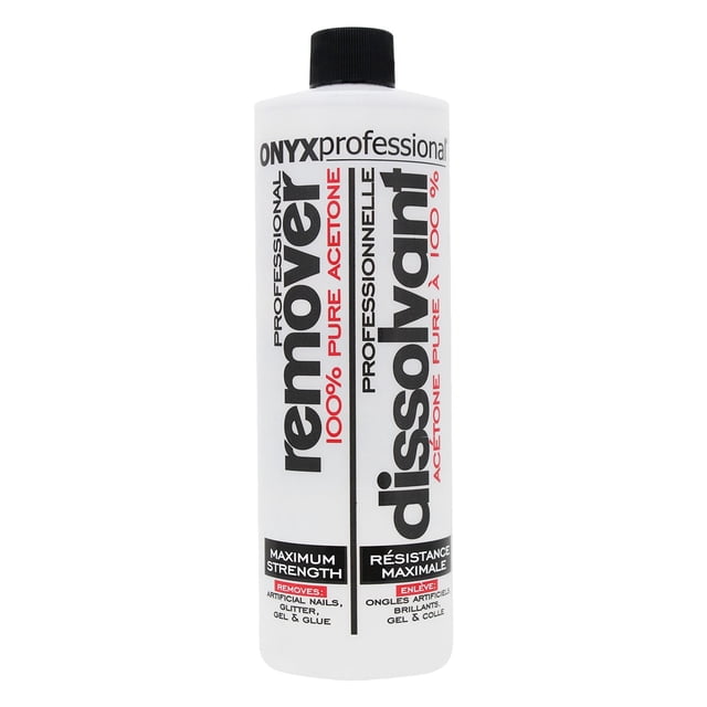 Onyx Professional 100% Pure Acetone Maximum Strength Nail Polish Remover, . bottle