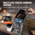 thumbnail image 3 of KFFKFF Fully Automatic Espresso Machine - with Automatic Milk Frother, 20 Bar Super-Automatic Cappuccino Latte Machine with TFT Touch Screen, Grinder, 15 Grinding Levels, 3 of 9