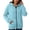 Light Blue, variant on Aocisk Womens Zip Up Hoodie Fashionable Casual Pocket Zipper Long Sleeved Hooded Solid Color Sweatshirt for Streetwear Dark Purple XL