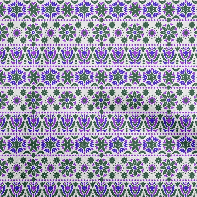 oneOone Velvet Green Fabric Asian Block Sewing Material Print Fabric by The Yard 58 Inche Wide-9534