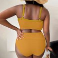 thumbnail image 3 of 2024 Women's Sexy Plus Size Suspender Bikini - High Waisted Solid Color Swimsuit, 3 of 6