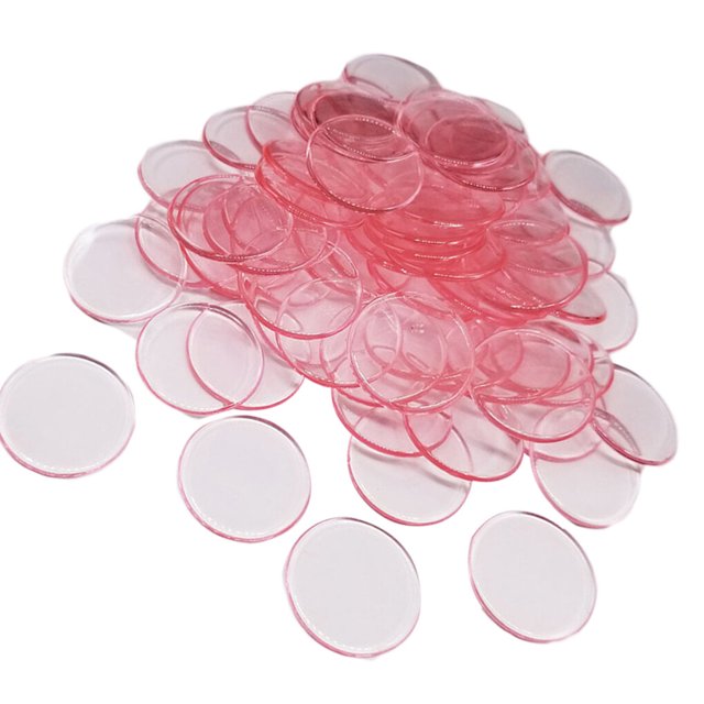100PCS/Set Plastic 19mm Chips Multi Color Markers Fun Plastic 19mm color chips Family Club Children Game Supplies Counting Math Toys