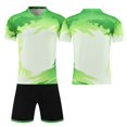 thumbnail image 2 of Custom Football Kit Set for Adult and Child, Name Number Team Logo DIY Family Match Personalized Jersey Shirt Shorts Set, Dad and Son Matching Outfits Light Green XXL, 2 of 6