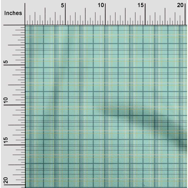 oneOone Cotton Poplin Fabric Madras Check Print Fabric By Yard 42 Inch Wide