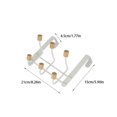 thumbnail image 2 of Transemion Solution de Rangement Vertical Installation Facile Sans Perçage Protection Façade Support de Porte Blanc Six Perles, 2 of 6
