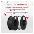 thumbnail image 3 of PLA Filament 1.75mm PLA 3D Printer Filament, 2kg Fit Most FDM Printer White And Black Value Pack 2 Spools Pack ,Smoother Printing Experience, 3 of 5