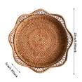 thumbnail image 3 of Bols de Rangement Ronds en Rotin pour Fruits en Osier Bols de Service Tressés Naturels Décoratifs pour Comptoir de Cuisine Indispensables Gadgets de Cuisine 2022 Support Enroulable Pliable Support d'Ustensiles de Cuisine de Camping, 3 of 4