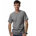 thumbnail image 1 of Hanes Beefy-T Men`s Pocket T-Shirt, S, Charcoal Heahter, 1 of 4
