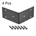 thumbnail image 3 of Unique Bargains Équerre d'Angle en L 100x100x50 mm Noire, Lot de 4, 3 of 5