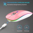 thumbnail image 3 of Souris Sans Fil Bluetooth Rechargeable Souris Silencieuse Double Mode (Bluetooth 5.1 + 2.4G) avec Récepteur Nano, 3 of 8