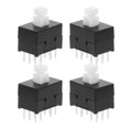 thumbnail image 1 of OFFIGAM 4Pcs Reliable Self-Locking Push Button Switch with 12 Pins Compact Design for Home Audio Systems, 1 of 8