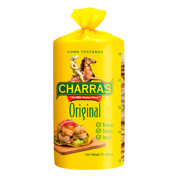 Charras Totadas - Arôme original naturel, Source de calcium, Source de fer, Kascher, Halal 350 g